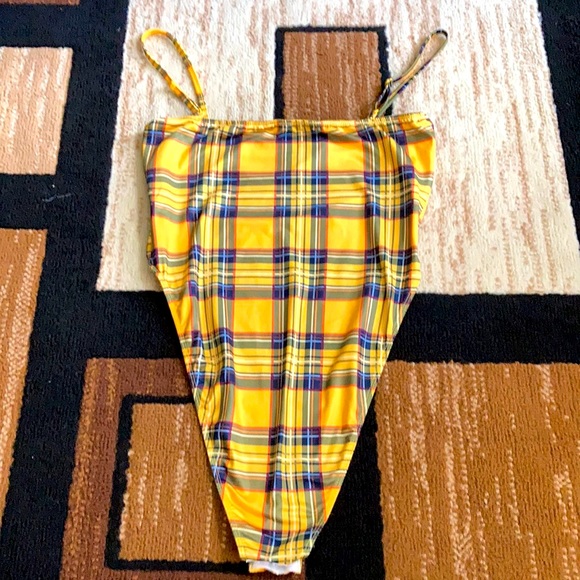 Plaid Cami Bodysuit - Picture 2 of 3